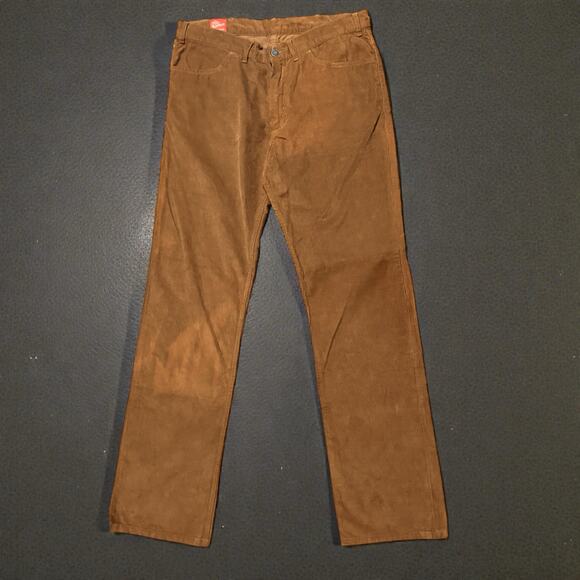 NOS Batten Sportswear Corduroy Pants Mens Rust Straight Leg USA Made Sz 34/34